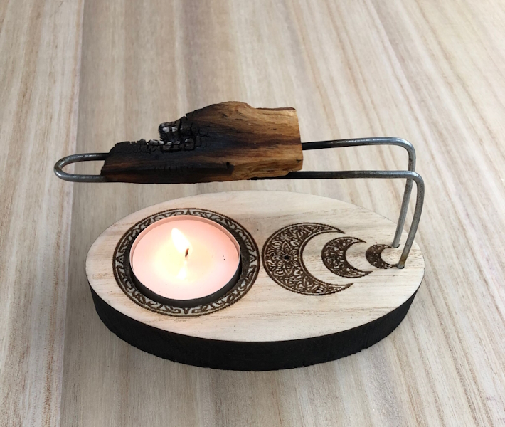 Quemador palo santo fases lunares